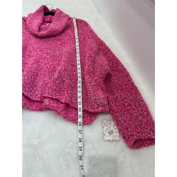 NWD New with Defect Free People Bff Cowl Neck Sweater, Size M - Pink MSRP $98 - Picture 7 of 14